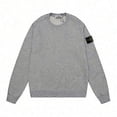thumbnail image 3 of Classic Stone Correct Version Solid Color Round Neck Badge Long Sleeve Unisex Sweatshirt Island Couple Style, 3 of 5