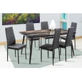 thumbnail image 1 of Comedor Tulum 6 Sillas en Negro Tubular y Cristal MOBILKRAFT Comedor Tulum 6 Sillas Negro Rectangular y Cristal, Estilo Contemporáneo en Color Negro, 1 of 4
