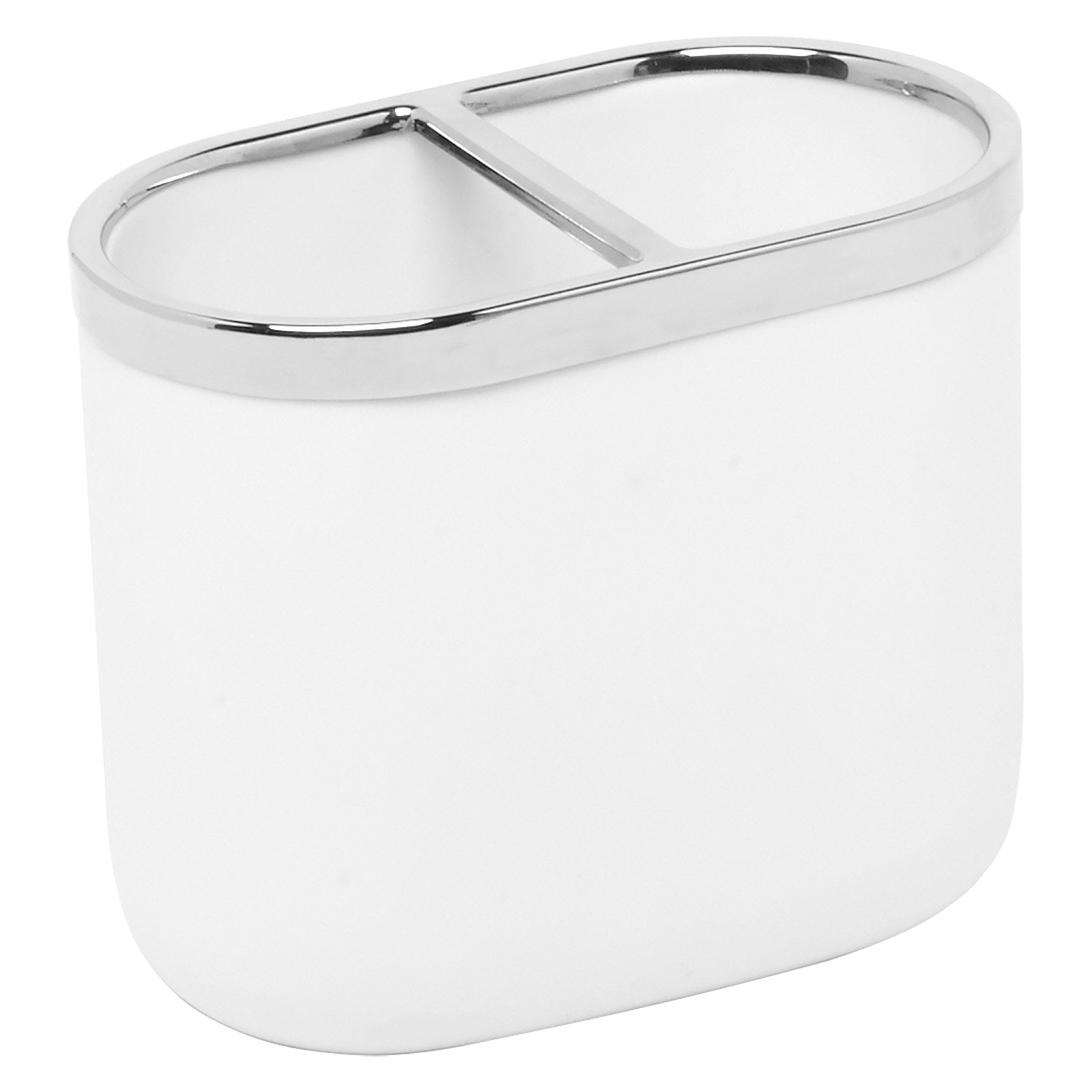 Junip Toothbrush Holder Chrome/White