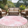 thumbnail image 4 of Large Round Rug 8Ft Washable Non-Slip, Pink Marble Circle Area Rugs for Living Room Bedroom, Modern Abstract Art Elegant Indoor Floor Mats Carpet Runner for Home Decor, 4 of 8