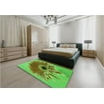 thumbnail image 5 of Ahgly Company Machine Washable Indoor Rectangle Transitional Neon Green Area Rugs, 5' x 7', 5 of 7