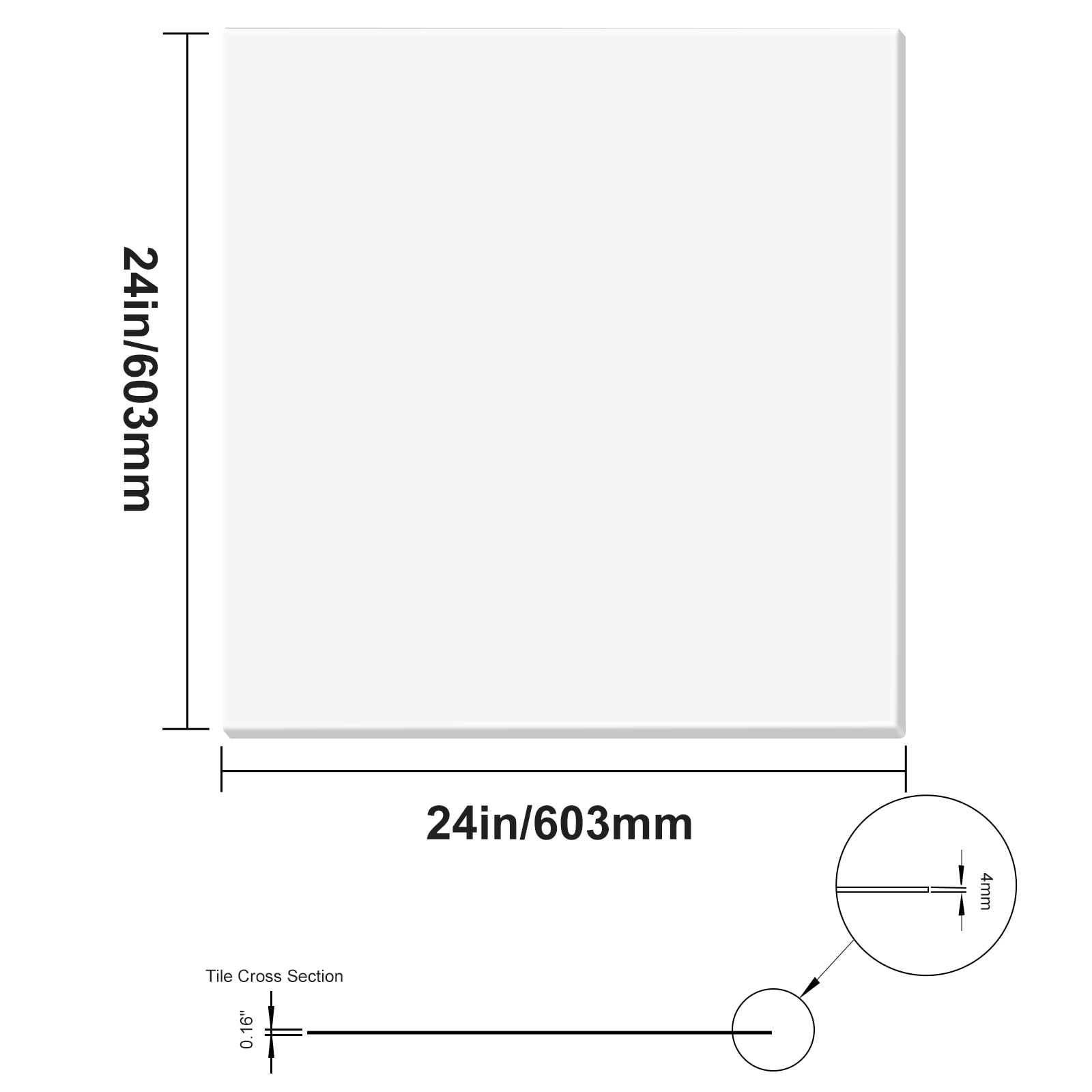 KFFKFF Drop-In Ceiling Panels, Set of 12, 24x24 inches, Crafted from Premium PVC Foam, Fire-Resistant with Flexible Design for Simple Setup, Ideal for Enhancing Home or Office Decor, Sleek White