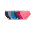 thumbnail image 1 of Fruit Of The Loom Womens 6 Pack Fit For Me Heather Hi-Cut Panties, 10, Assorted, 1 of 7