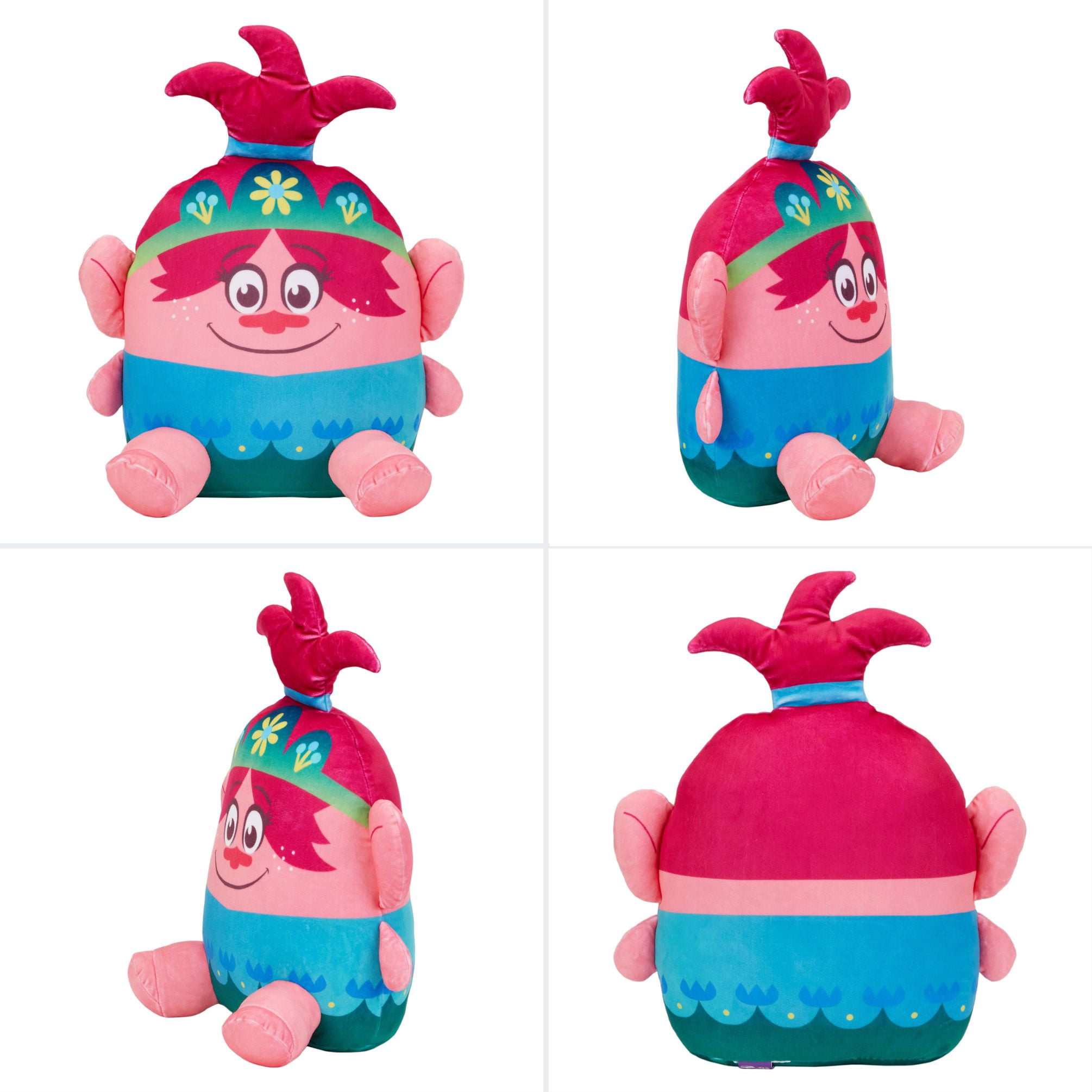 Trolls Poppy Kids Squishy Pillow, Decorative Bedding, 15" Tall