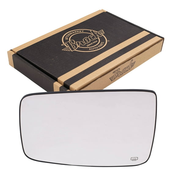 Brock Mirror Glass with Base for 2011-2018 1500 w/o Towing Package Heated Left 68050299AA