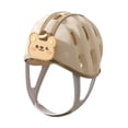 thumbnail image 3 of Casco para bebé, casco para bebé, suave, anticaída, anticolisión, cómodo y transpirable, gorro para niños y niñas, marrón, 3 of 9