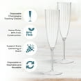 thumbnail image 2 of Posh Setting [8 Pack - 6 oz.] Plastic Champagne Flutes Silver Glitter Disposable Champagne Toasting Glasses Fancy Stemmed Cups for Parties, Weddings, and Dining Durable Reusable, 2 of 6