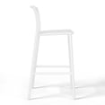 thumbnail image 4 of WestinTrends Playa 29.5" Outdoor Modern Polypropylene Plastic Patio Bar Height Stools (Set of 2), White, 4 of 16