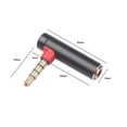 thumbnail image 5 of Convertidor De Audio Convertidor de audio macho a hembra de 3,5 mm en forma de L de 90 grados Conector para auriculares negro Ndcxsfigh Para estrenar, 5 of 5