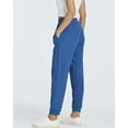 thumbnail image 4 of Real Essentials 3 Pack: Women's Ribbed Lounge Jogger Cuffed Yoga Sweatpants with Drawstring & Pockets (Available in Plus), 4 of 7
