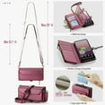 thumbnail image 4 of Dteck Crossbody Wallet Case for Google Pixel 9 / 9 Pro,RFID Blocking 7-Card Holder Soft PU Leather Magnetic Closure Shoulder Strap Zipper Pocket Cover Case for Google Pixel 9 / 9 Pro,Winered, 4 of 9