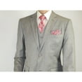 thumbnail image 5 of Mens Three Piece Suit Vested VITALI Soft Fabric With Sheen M3090 Stone Gray 3pc, 5 of 14