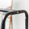 thumbnail image 4 of IRIS USA, Metal Clothing Rack with Wood Shelf, Black Marble, 4 of 8