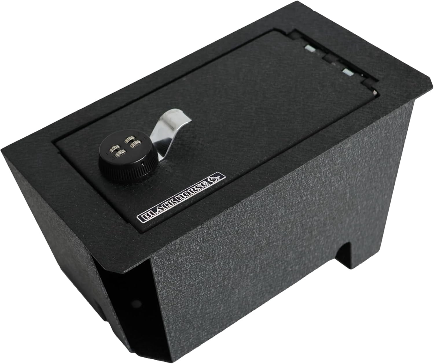 Black Horse CENTER CONSOLE SAFE security lock box, Black Gun Box Organizer, with 4 Digit Combination Resettable Lock Compatible with 2015-2022 Chevrolet Colorado-ASGM07