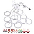 thumbnail image 1 of Luces de cortina navideñas con LED USB, novedad, árboles de Navidad para ventanas y techos, 1 of 8