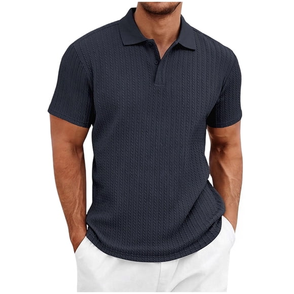 Zshosam Mens Golf Shirts Men's Polo Shirts Slim Fit Short Sleeve Polo T Shirt Casual Golf Shirt Classic Tee Size XL,(Navy XL)