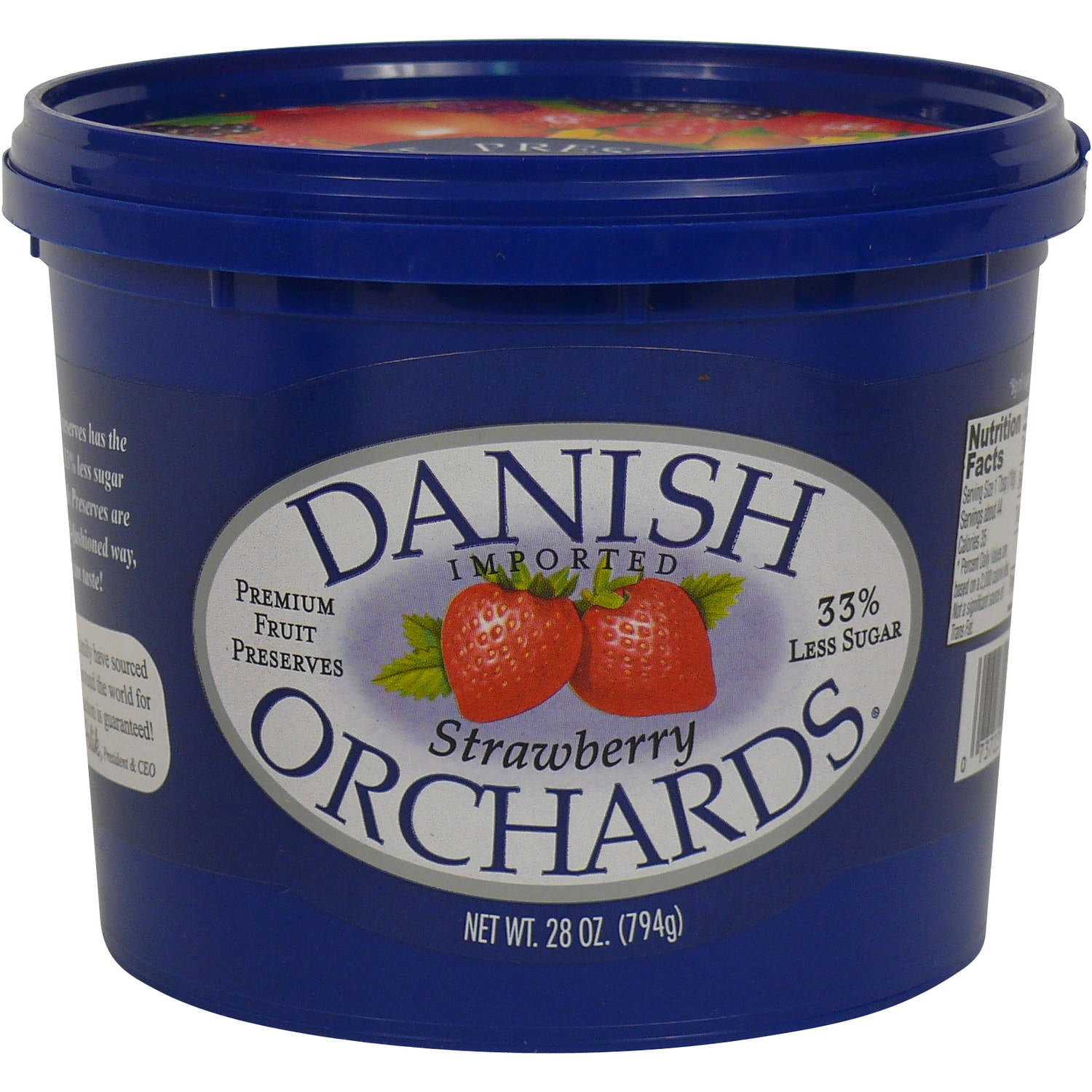 Danish Orchards Premium Strawberry Fruit Preserves, 28 oz