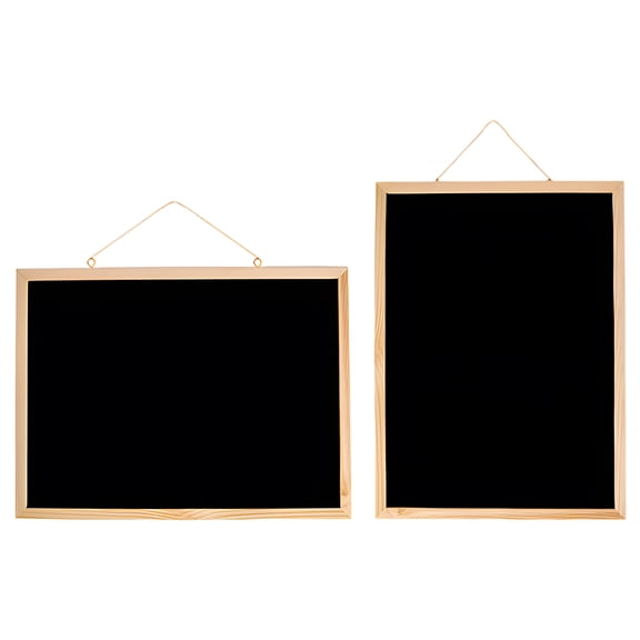 2 Pcs Solid Wood Frame Chalkboard Signs, 15.7 x 11.8 in / 40 x 30 cm Small Wall Hanging Chalk Board, Erasable Message Menu Board for Home, Shop, Restaurant, Weddings, Parties