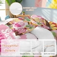thumbnail image 5 of Colorful Candy Twin Size Comforter Set, Cake Sweet Shop Chocolate Sticks Fruit Bedding for All Seasons, 4 Pcs Bed Set, 1 Quiltcover (68"x86") ,1Sheet(67"x116"), 2Pillowcases (30"x20"), 5 of 12