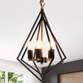 thumbnail image 4 of LUOLAX 14-inch Simple Modern Diamond Pendant Light, Suitable for Dining Room, Bedroom, and Balcony Decorative Lighting, Creative Geometric Iron Pendant Light, 4 of 10