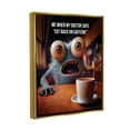 thumbnail image 3 of Stupell Industries Monster & Coffee Phrase Food & Beverage Painting Gold Floater Framed Art Print Wall Art, 25 x 31, 3 of 9