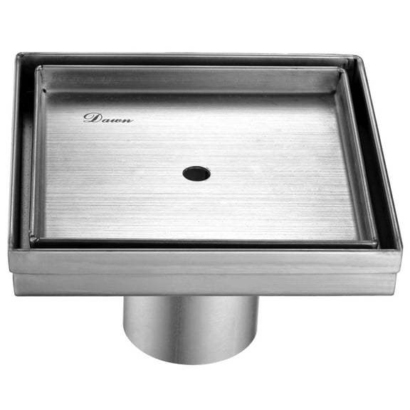 Dawn® SCO050504 Colorado River Series Square Shower Drain 5"L In Polished Satin
