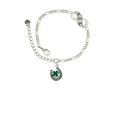 thumbnail image 2 of Delight Jewelry Silvertone Good Luck Horseshoe with Green Four Leaf Clover Silver-tone Paw Infinity Link Chain Bracelet, 6"+2" Extender, 2 of 3
