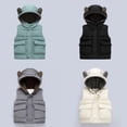 thumbnail image 5 of BULLPIANO Kids Baby Boys Girls Warm Thick Puffer Vest Cotton Jacket Toddlers Hooded Lined Waistcoat Jacket Coats Winter Outerwear 1-6 Year, 5 of 5
