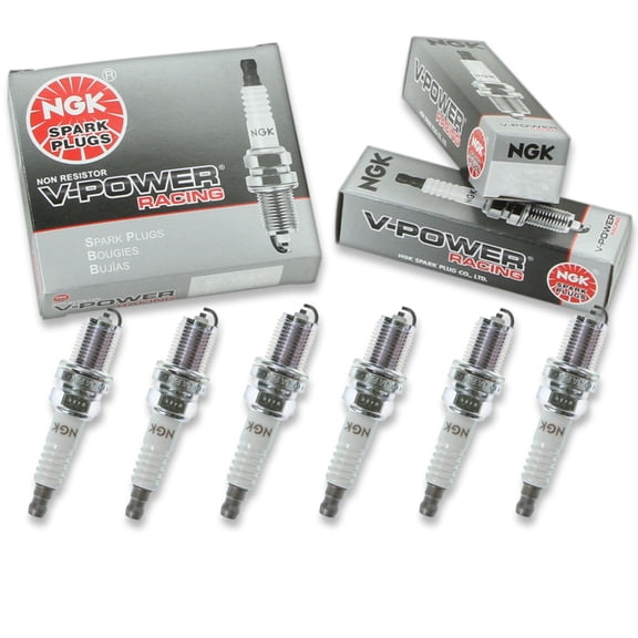 6 pc NGK 7173 V-Power Racing Spark Plugs for 1003 278 3911 4028 4251 438XLS 440XLS 52 794 AR3911 C61HCX C61Y C61YC W24EP-U W3D Ignition Wire Secondary