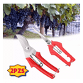 thumbnail image 3 of Kit De Tijeras Podadoras Manual De Cortador De Jardín 2 Piezas Plata con Rojo, 3 of 5