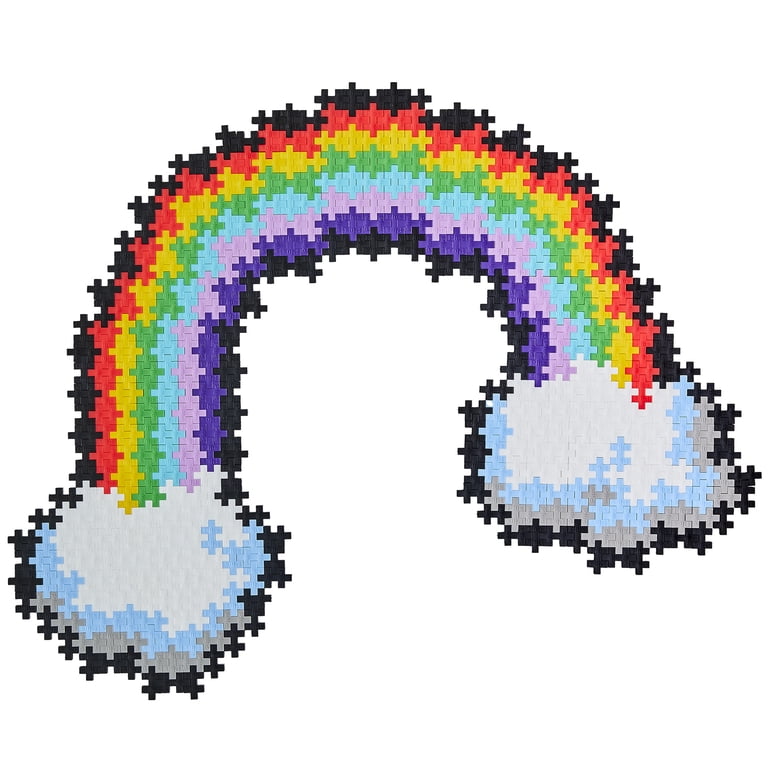 Plus-Plus: 500 Piece Rainbow Puzzle by Number - Pattern Colored