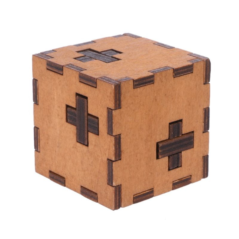 New Switzerland Cube Wooden Secret Puzzle Box Wood Toy Brain Teaser Toy For