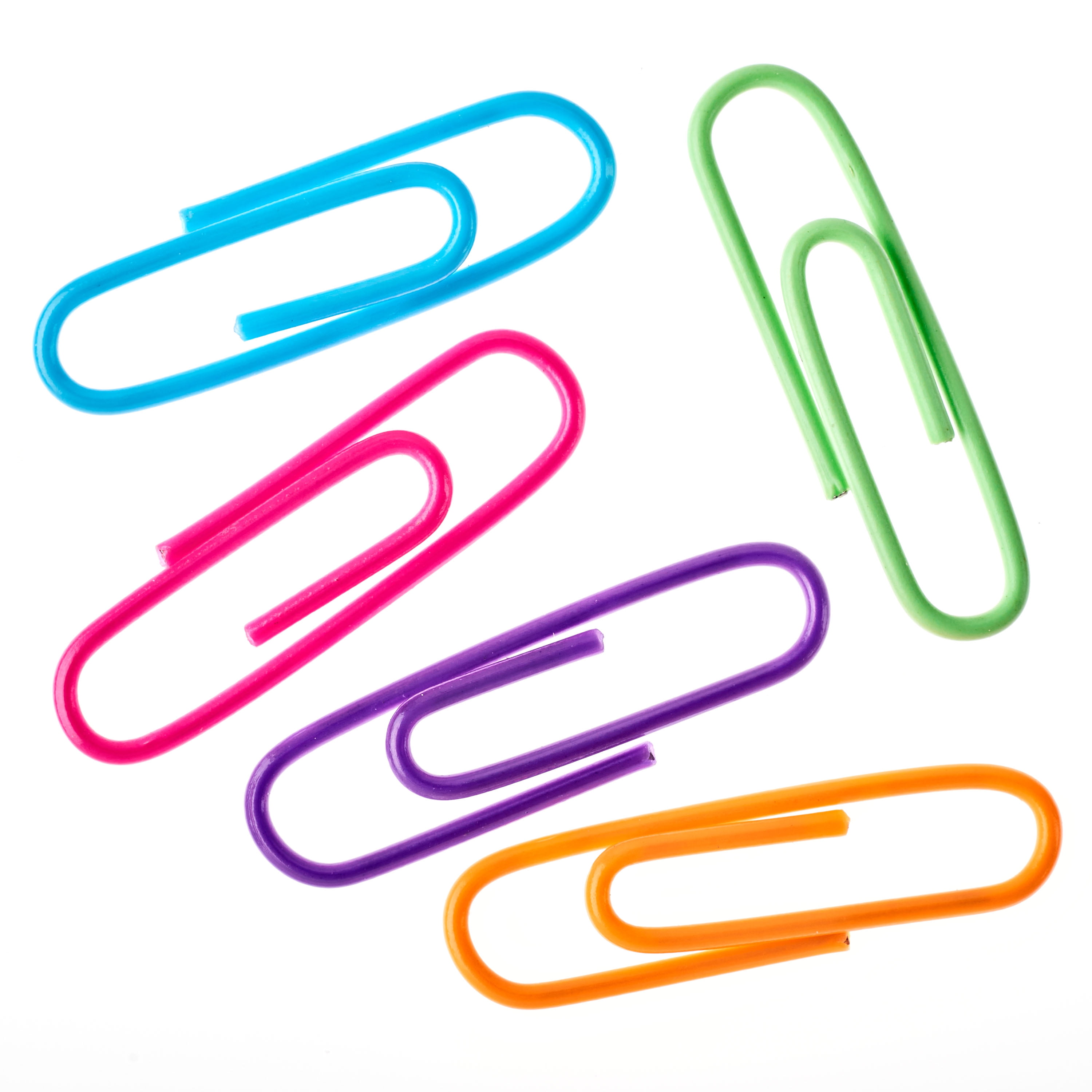 Pack Of 100 Assorted Colored Paper Clips, Metal Paper Clips, Plastic Coated  Gift