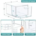 thumbnail image 6 of Sorbus Stackable Acrylic Drawers - Clear Make Up Organizers for Vanity - 4 Plastic Storage Bins for Room Decor, Bathroom Organization and Storage, Office Supplies, Makeup Drawer Organizer, Undersink, 6 of 6