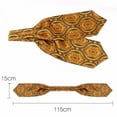 thumbnail image 2 of Hombres Ascot Cravat Tie Paisley Jacquard Silk Woven Floral Necktie, Ld44811 Feliz Sencillez, 2 of 4