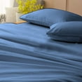 thumbnail image 3 of D.N.G. BEDDINGS Luxury 4 Piece Sheet Set with 10 Inch Deep Pocket 800 Thread Count 100% Egyptian Cotton Solid Medium Blue Color Cal King Size, 3 of 4