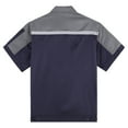 thumbnail image 6 of YONGHS High Visibility Long Sleeve Safety Shirt for Man Mechanic Uniform Work T-Shirt with Reflective Stripes Gray&Navy Blue 180/XXL, 6 of 7