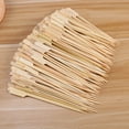 thumbnail image 2 of Bamboo Skewers Barbecue Wooden Sticks For BBQ Fruit Tools 100 Pcs/15cm (6 Inches) Bamboo Paddle, 2 of 4
