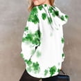 thumbnail image 4 of Girls Long Sleeve Hoodie Cute Four Leaf Clover Graphic Pullover Sweatshirt Kids Daily Casual Activewear St Patricks Day Clothes for Teen, 4 of 5