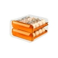 thumbnail image 1 of Holder Tray Container Egg Drawer Double Layer Toxic Free Transparent Thicken Large Capacity Egg Storage Box With Handle For RefrigeratorOrange, 1 of 1