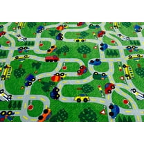 KidCarpet.com On The Go Kid's Road Rug, 6'x9' Rectangle, Multicolored Fun Kid's Road Rug | Rug for Nursery, Bedroom, Daycare Children Area Rug | Carpet for Kids Bedroom and Playroom