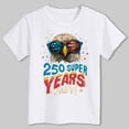 thumbnail image 4 of mgoYE Girls Boys USA Patriotic T Shirt 250th Anniversary USA Tshirt 4th of July Shirts American Flag Tee Tops America 250th Anniversary T Shirt(White,7-8 Years), 4 of 5