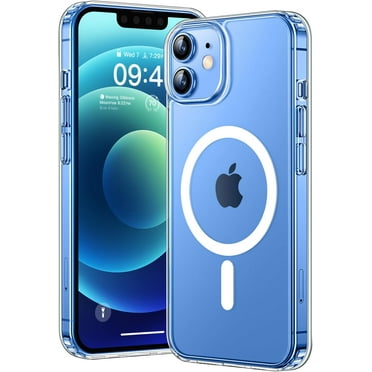 Transparent Clear Case for Apple iPhone 12 Mini Clear Magnetic Case, [Yellow Resistant] Slim Fit Shockproof Transparent Crystal Clear Magnetic Clear Case for Apple iPhone 12 Mini