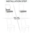 thumbnail image 2 of Stretch Spandex Dining Room Chair Covers \u2013 Set of 4 Universal Removable Washable Chair Seat Slipcovers Protector for Kitchen, Ceremony, Wedding, Banquet, Hotel and Party, 2 of 6