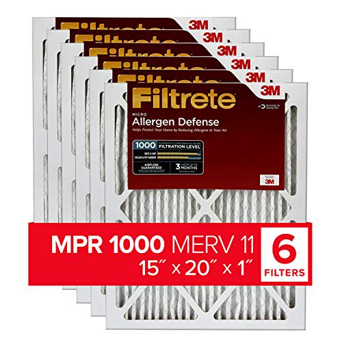 Filtrete 15x20x1, AC Furnace Air Filter, MPR 1000, Micro Allergen