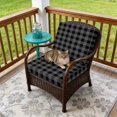 thumbnail image 2 of Outdoor Patio Cushion Covers 4 Pack Black Buffalo Check Plaid Patio Chair Cushion Covers with Ties and Zipper Farmhouse Style Waterproof Outdoor Seat Cushion Covers for Patio Furniture 20"x18", 2 of 6