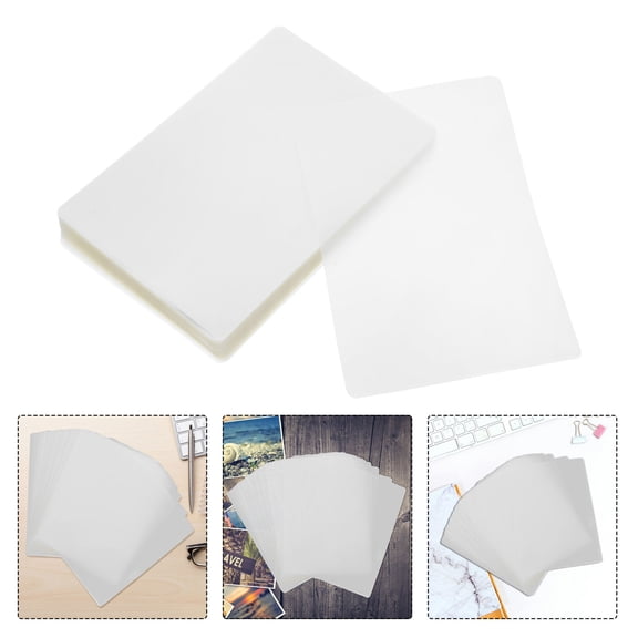Raindrops Worgeous 100pcs Clear Thermal Laminating Sheets Plastic Film Waterproof Photo Lamination Sheets