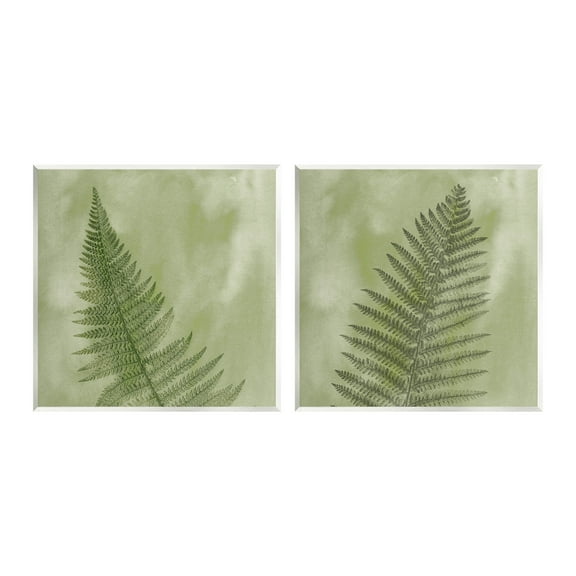 Fern Sprouts Forest Nature Leaves Botanical & Floral Graphic Art Unframed Art Print Wall Art, Set of 2