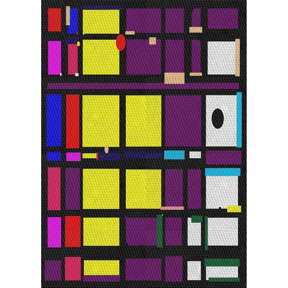 Ahgly Company Machine Washable Indoor Rectangle Transitional Dark Purple Area Rugs, 9' x 12'