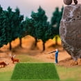 thumbnail image 2 of SEWACC Fake Grass Mat Lifelike Moss Ornaments Green PVC 1Pcs for Model Landscape Decor, 2 of 8